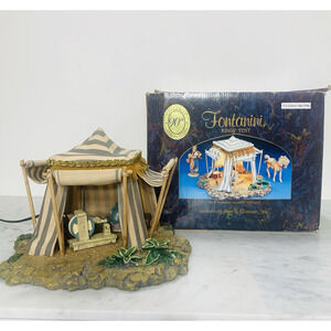 FONTANINI The Kings' Tent Blue Stripe for 5" Nativity Figure 1996 Box 50153 VGUC